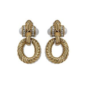 Givenchy faux pearl and rhinestone earrings